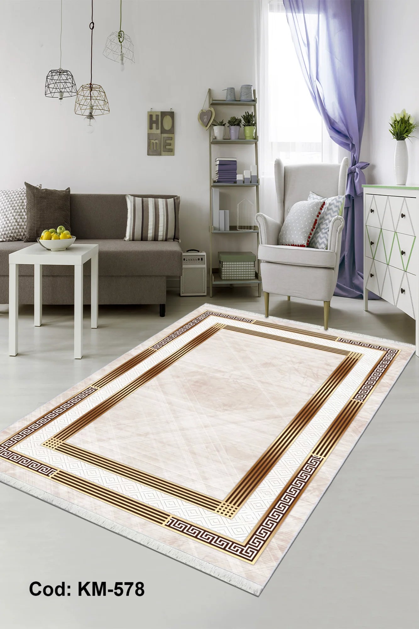 6m2 Dijital Baskı Kaymaz Taban Salon Halısı