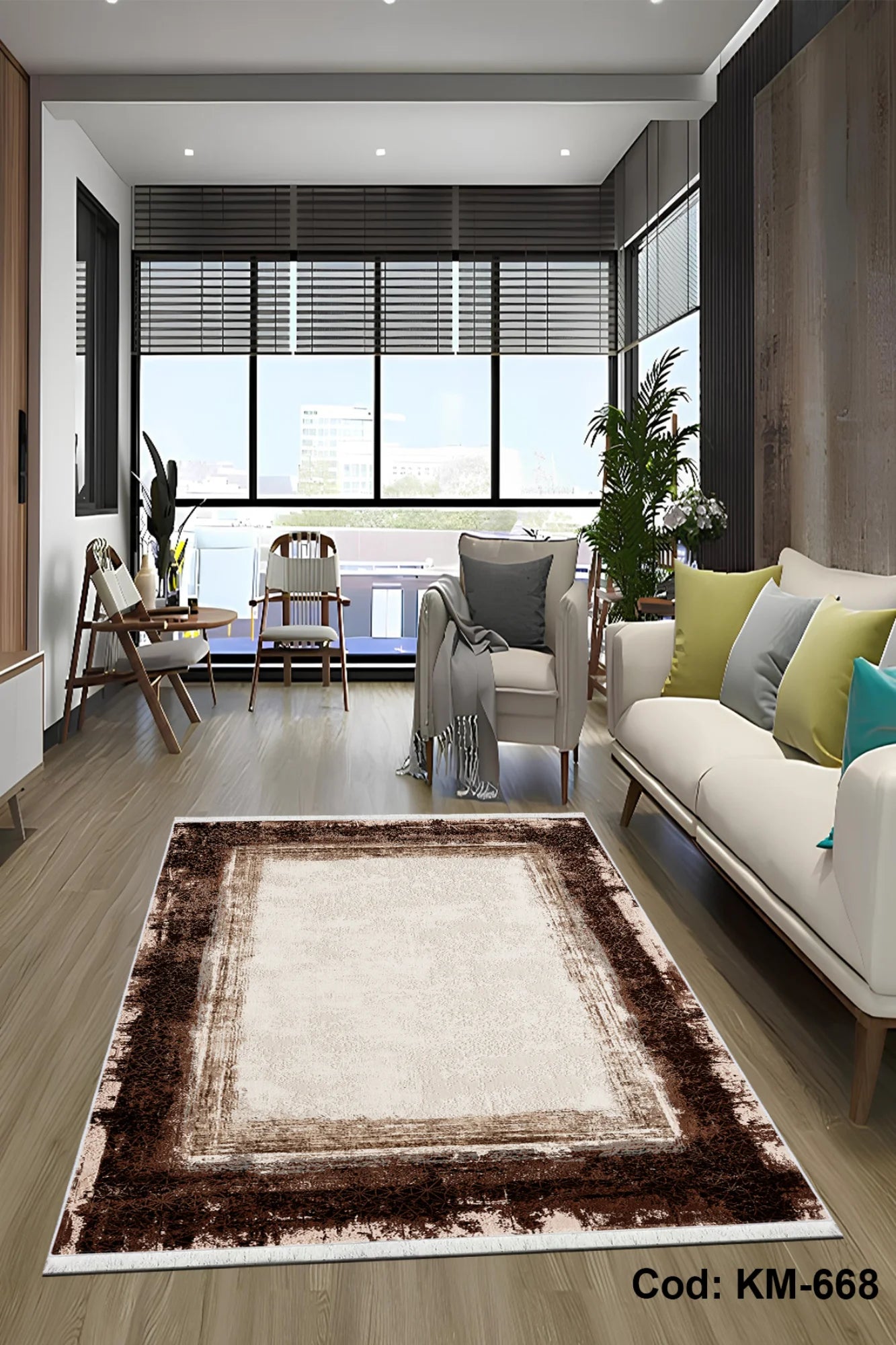 Makinede Yıkanabilir Kaymaz Taban Salon Halısı