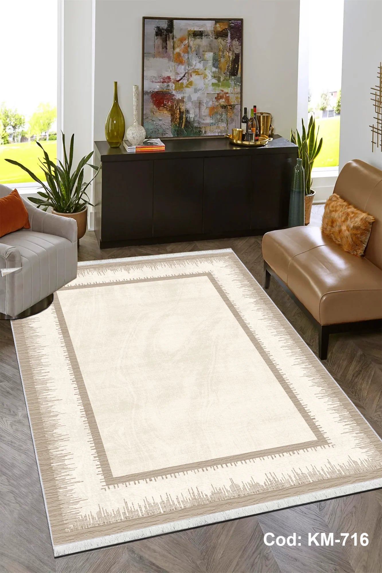6m2 Dijital Baskı Kaymaz Taban Salon Halısı