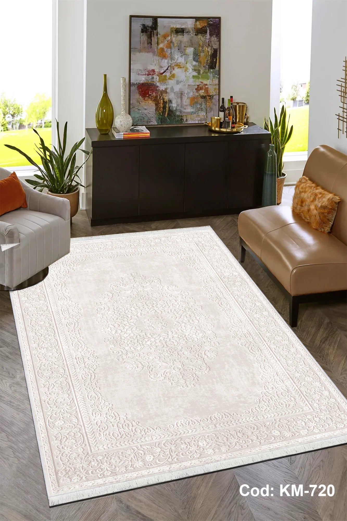 ekru yuvarlak halı doku yakın çekim kaymaz taban