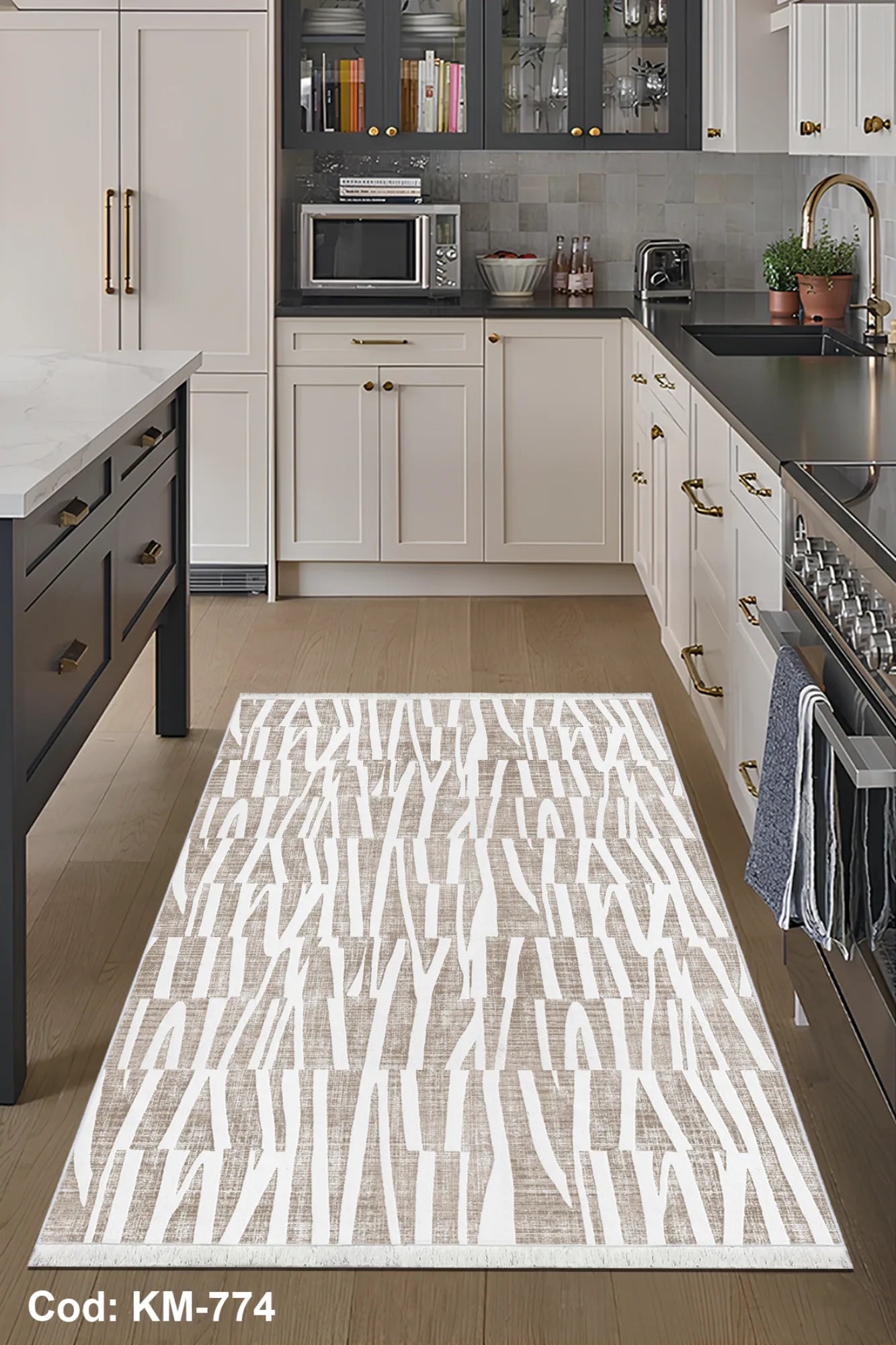 Eflatun Dijital Baskı Pamuk Dokuma Taban Modern Desen Halı