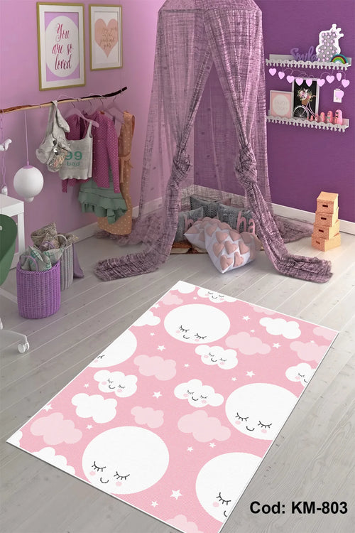 pembe yuvarlak halı doku yakın çekim kaymaz taban