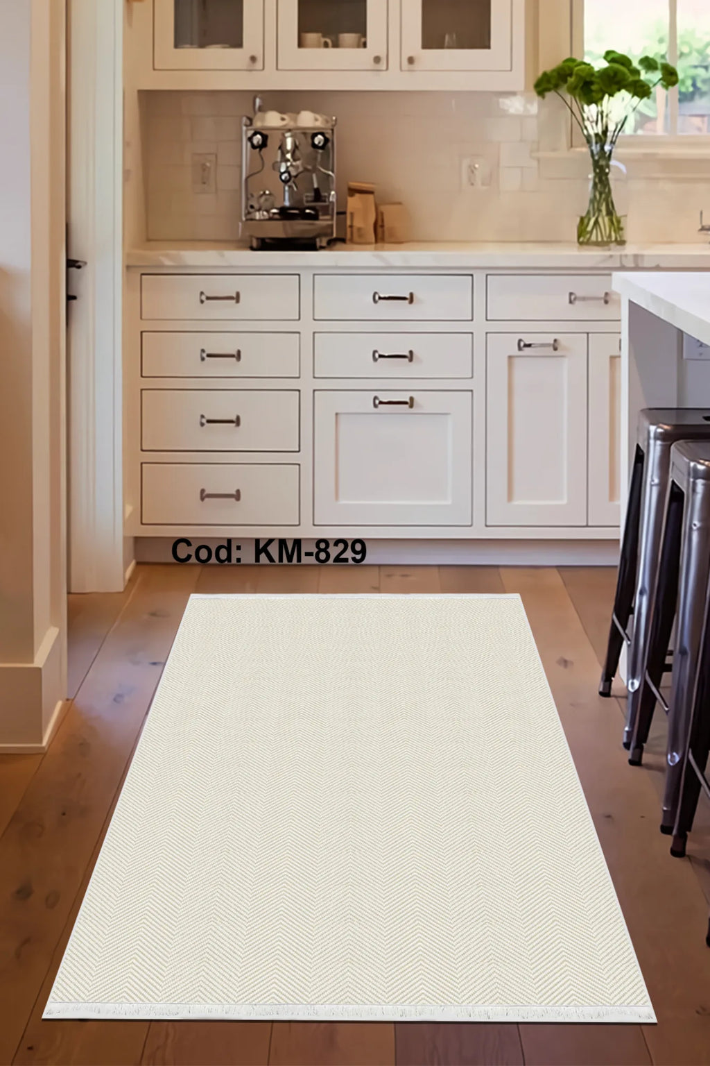 Dijital Baskı Pamuk Dokuma Taban Sisal Desenli Halı