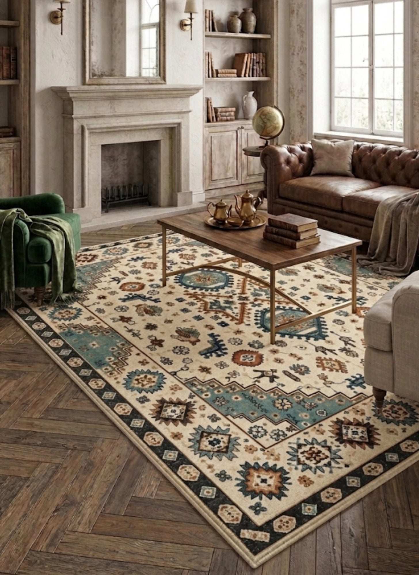 Doğal iplik şönil dokuma pamuk taban koridor halısı, antre, salon ve yaşam alanları için dekoratif kilim modeli