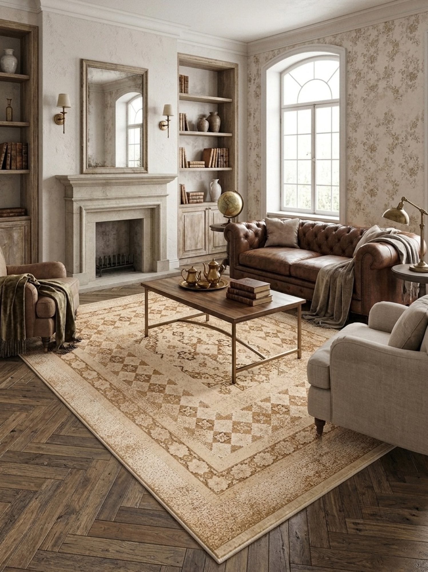 Doğal iplik şönil dokuma pamuk taban koridor halısı, antre, salon ve yaşam alanları için dekoratif kilim modeli
