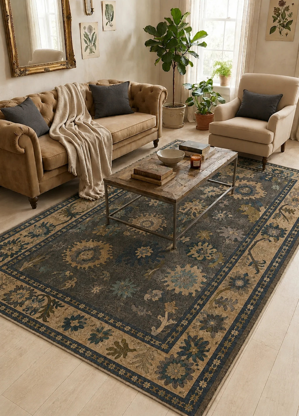 Doğal iplik şönil dokuma pamuk taban koridor halısı, antre, salon ve yaşam alanları için dekoratif kilim modeli