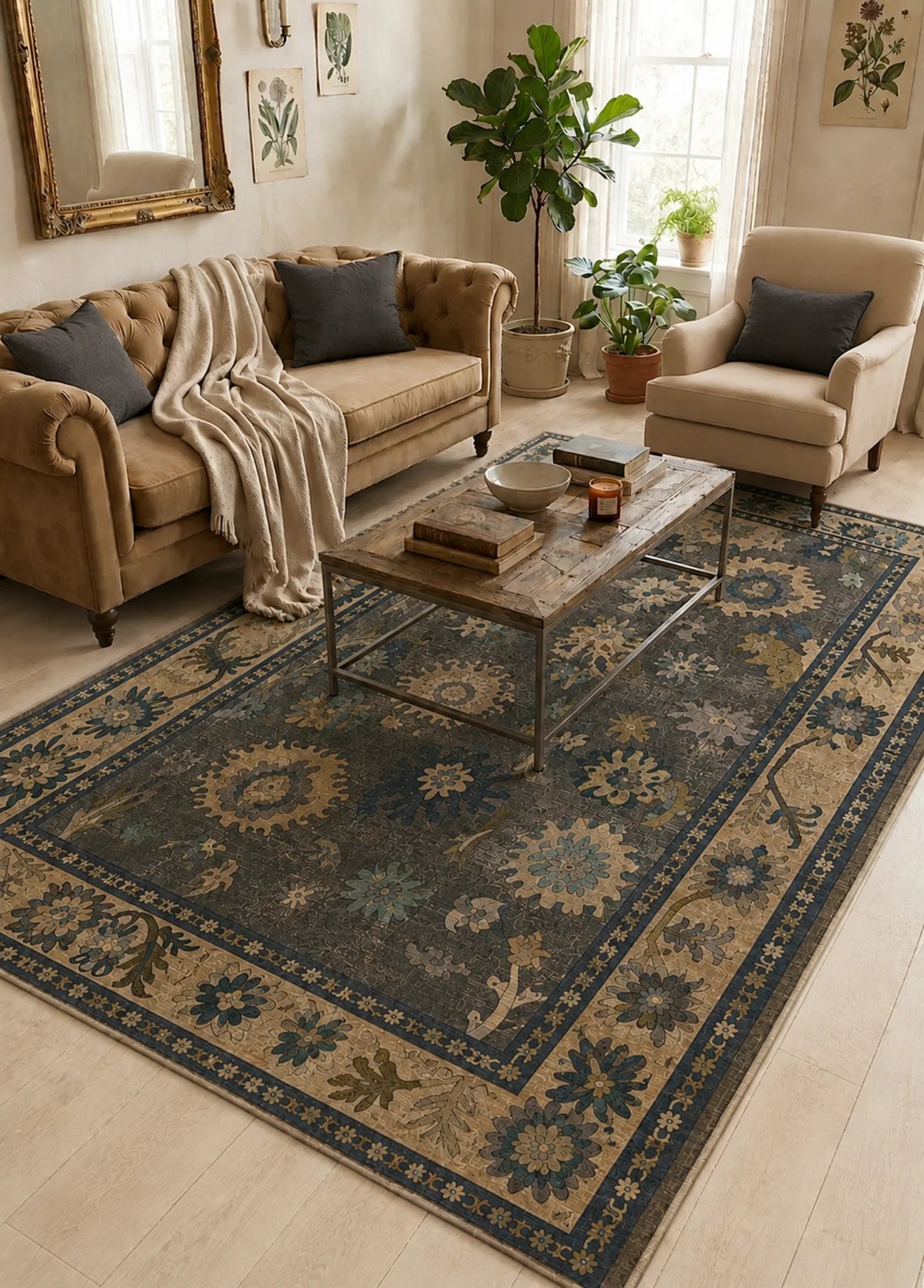 Doğal iplik şönil dokuma pamuk taban koridor halısı, antre, salon ve yaşam alanları için dekoratif kilim modeli