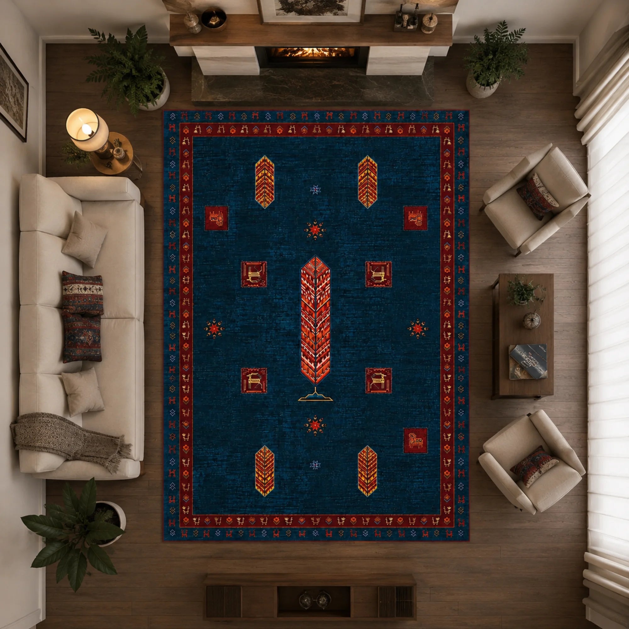 Doğal iplik şönil dokuma pamuk taban koridor halısı, antre, salon ve yaşam alanları için dekoratif kilim modeli