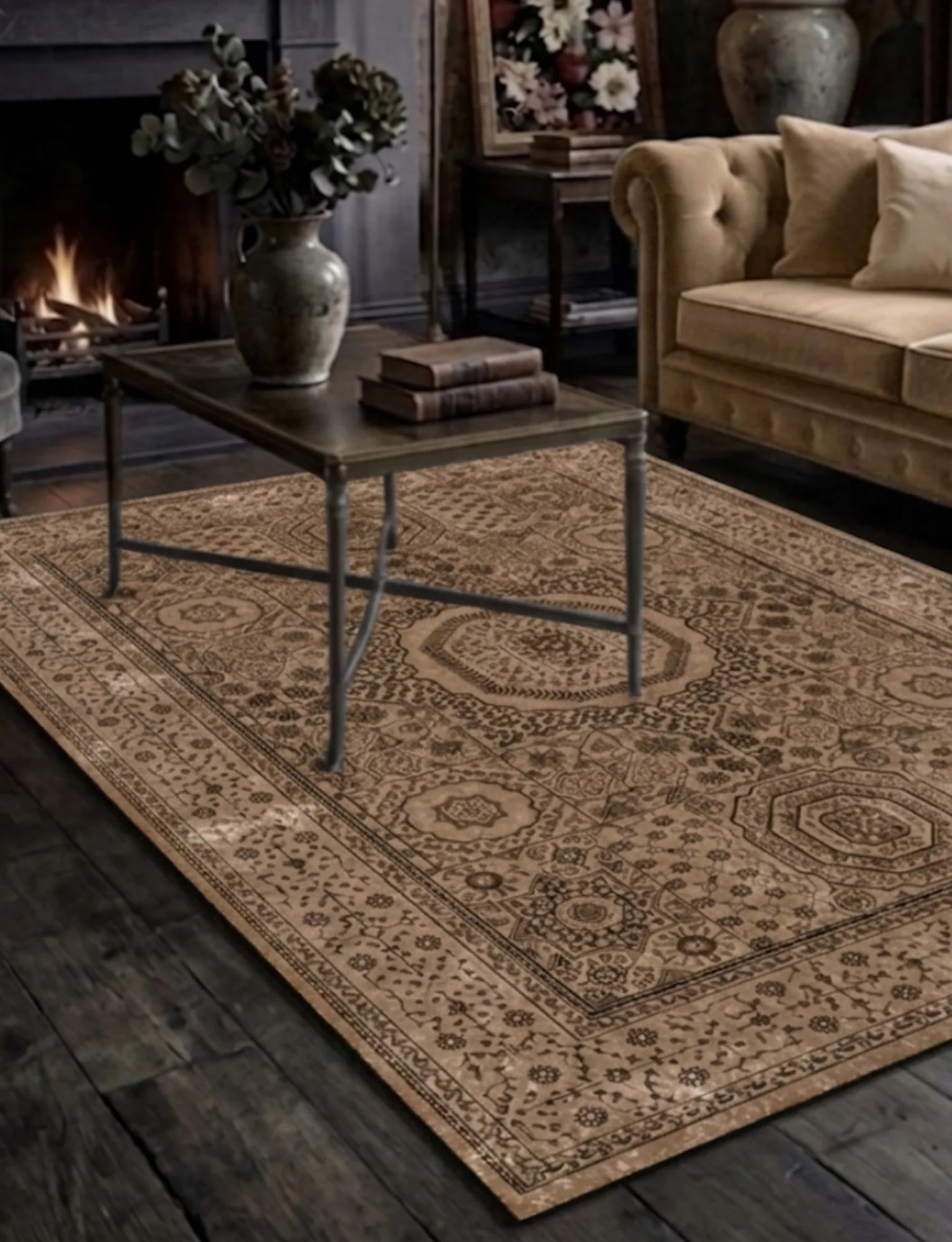 Modern doğal iplik salon halısı kilim, pamuk tabanlı yapısı ve şönil dokumasıyla estetik ve kullanışlı tasarım sunar