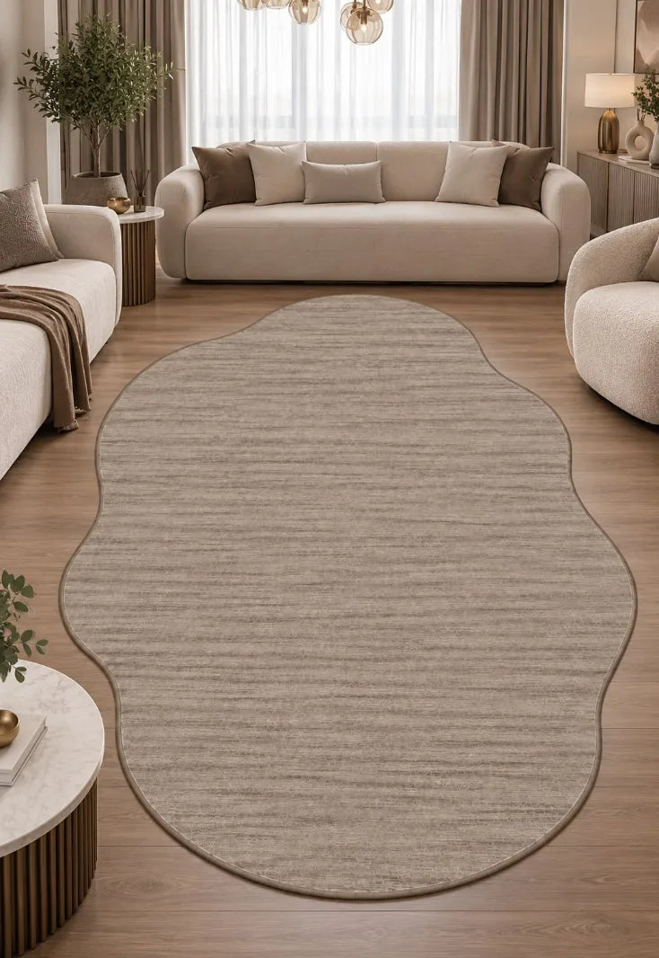 Amorf tasarımlı dekoratif salon ve antre halısı
