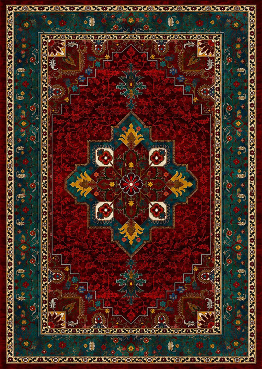 Doğal iplik şönil dokuma halı, salon ve oturma odalarında estetik görünüm sağlayan modern kilim tasarımı