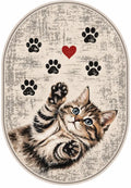 Dijital baskı kedi desenli kaymaz tabanlı genç odası halısı