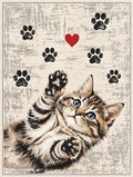 Dijital baskı kedi desenli kaymaz tabanlı genç odası halısı