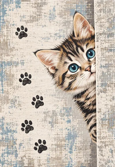 Modern dekorasyona uygun dijital baskı kedi halısı