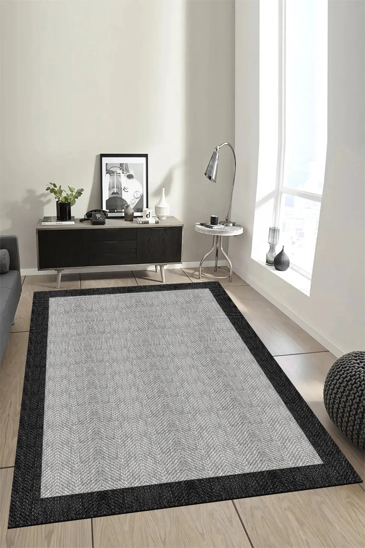 gri sisal halı doku yakın çekim dijital baskı