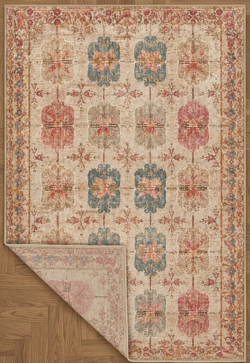 Doğal iplik şönil dokuma halı, salon ve oturma odalarında estetik görünüm sağlayan modern kilim tasarımı