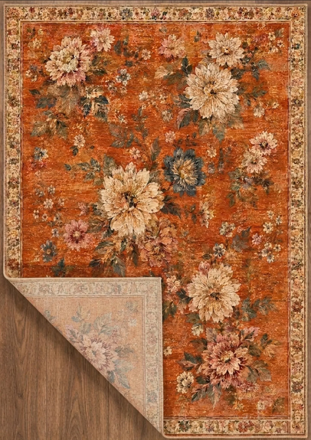 Doğal iplik şönil dokuma halı, salon ve oturma odalarında estetik görünüm sağlayan modern kilim tasarımı