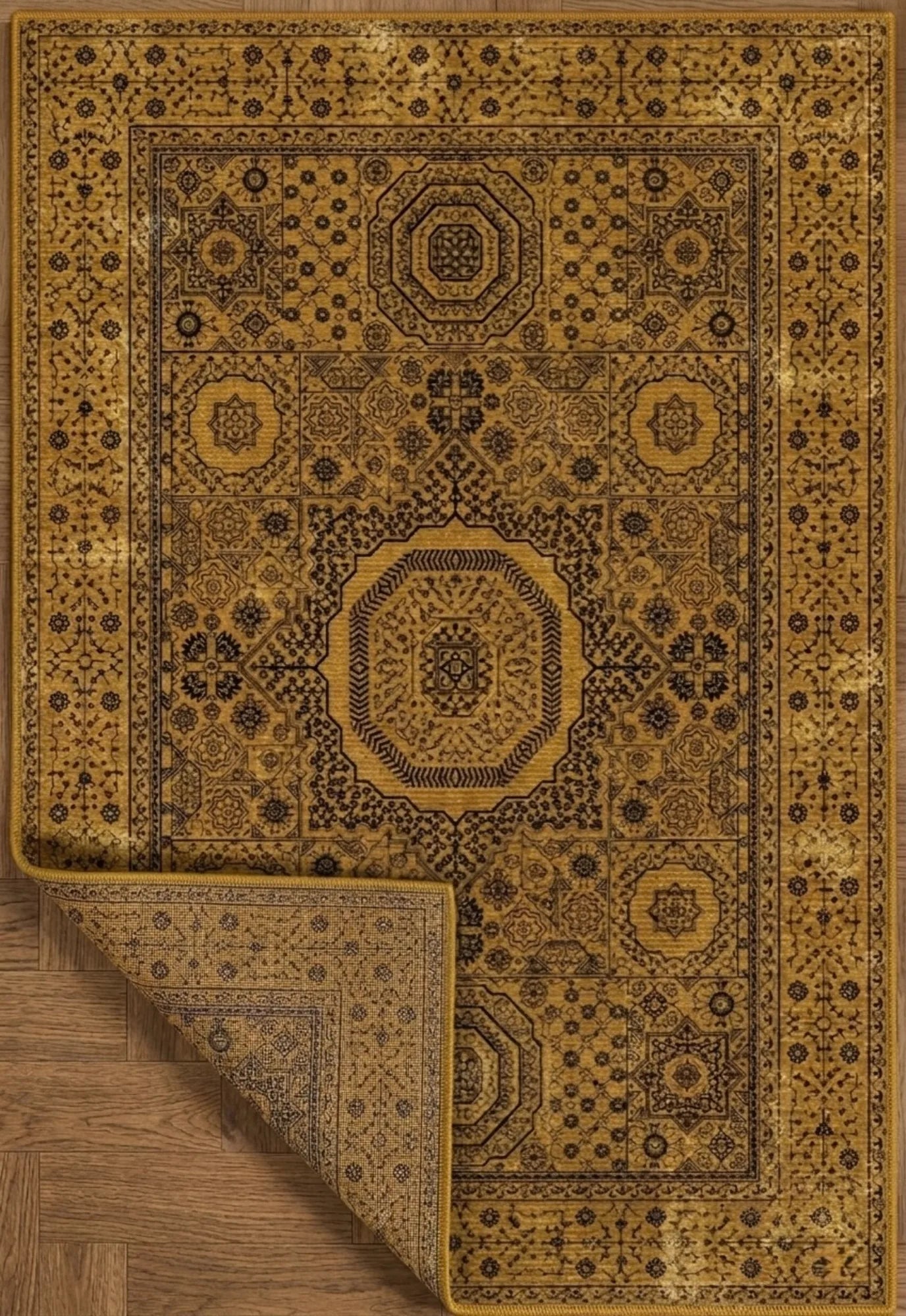 Doğal iplik dokuma kilim modeli, geleneksel motifleri modern yaşam alanlarına taşıyan estetik pamuk tabanlı halı