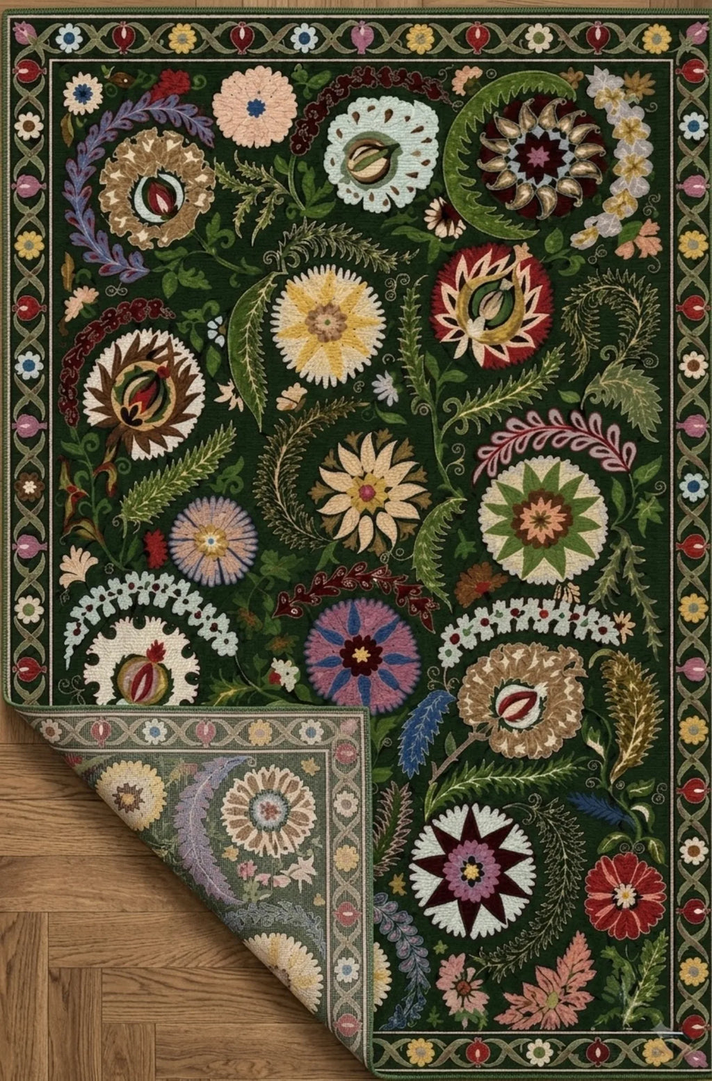Doğal iplik dokuma kilim modeli, geleneksel motifleri modern yaşam alanlarına taşıyan estetik pamuk tabanlı halı