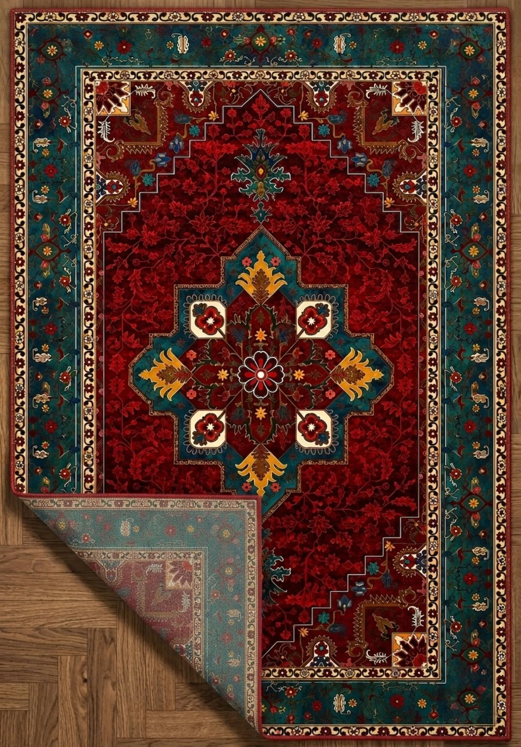 Şönil dokuma yıkanabilir kilim halı, pamuk tabanlı yapısı sayesinde pratik bakım ve uzun ömürlü kullanım sunar
