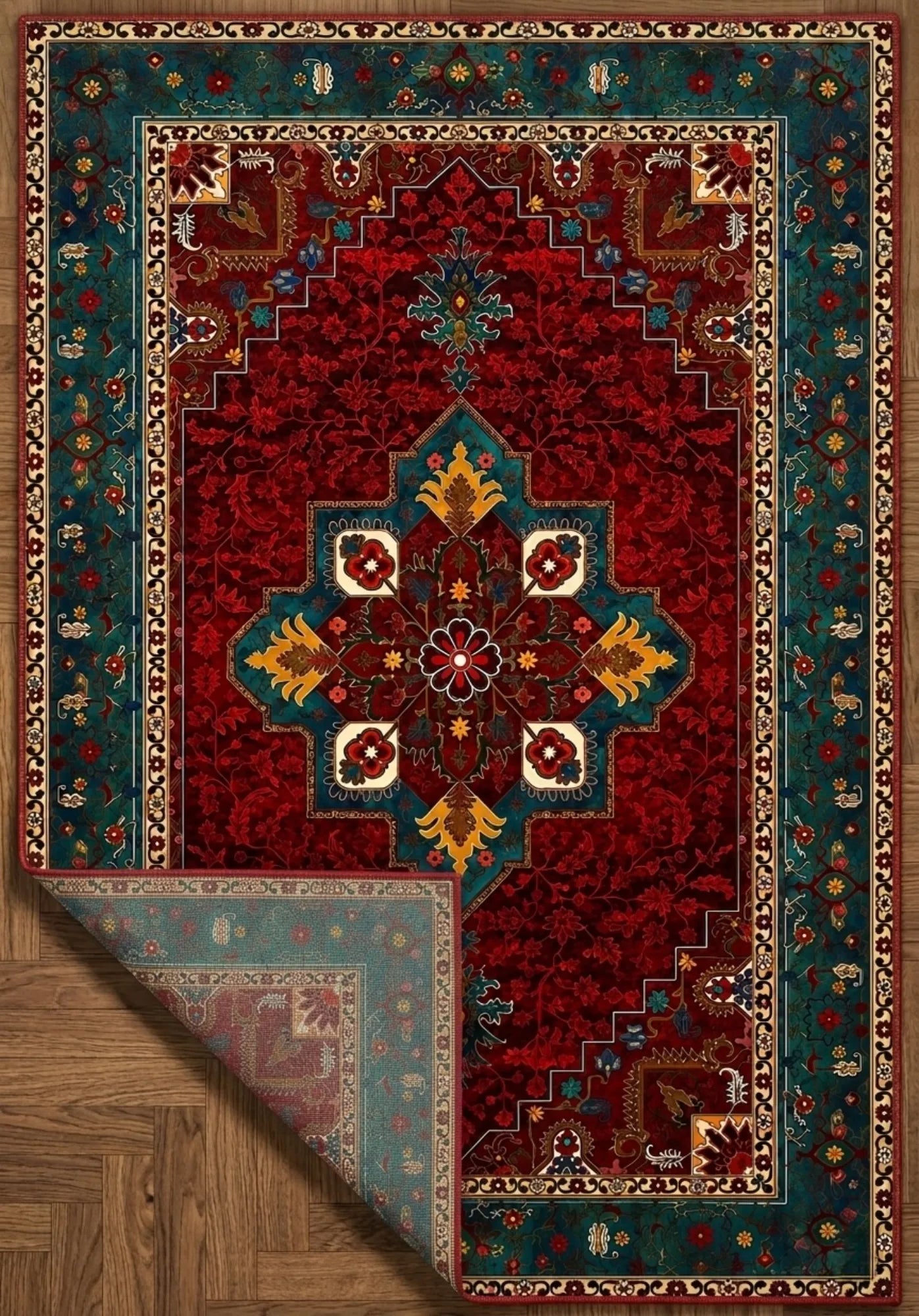Şönil dokuma yıkanabilir kilim halı, pamuk tabanlı yapısı sayesinde pratik bakım ve uzun ömürlü kullanım sunar