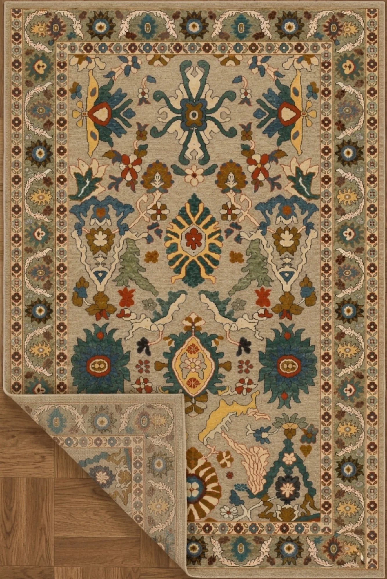 Şönil dokuma ince kilim halı modeli, doğal iplik yapısı ve pamuk tabanıyla salon ve koridor dekorasyonunu tamamlar