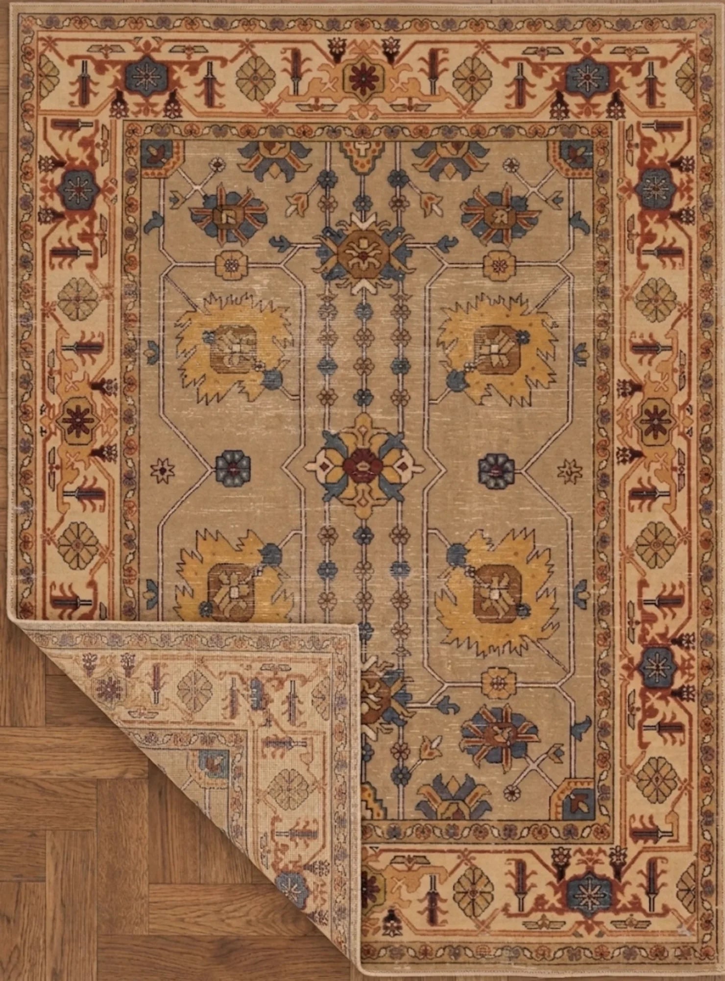 Şönil dokuma pamuk taban yolluk halı, koridor ve antre alanlarında dekoratif ve fonksiyonel kullanım sunan kilim modeli