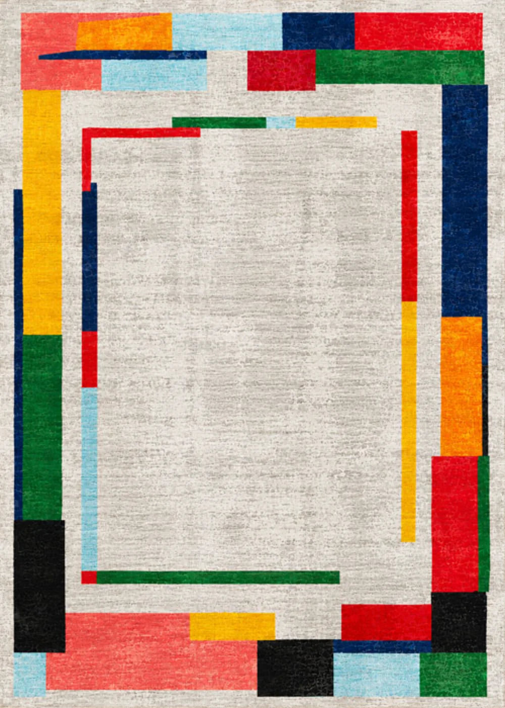 Retro desenli pamuk dokuma halı