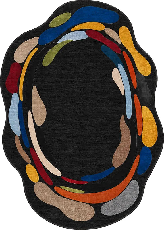 Modern oval dekoratif ev halısı