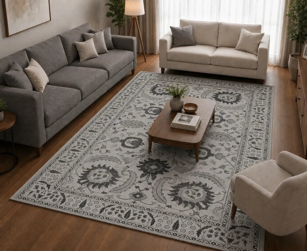 Modern oturma odası dekorasyonu için halı