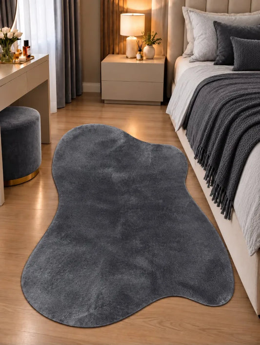Pamuk dokuma tabanlı Amorf Puffy dekoratif salon halısı