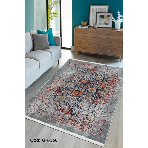 Premium Bambu Vintage Desenli Salon Halısı / GR-350 Modeli