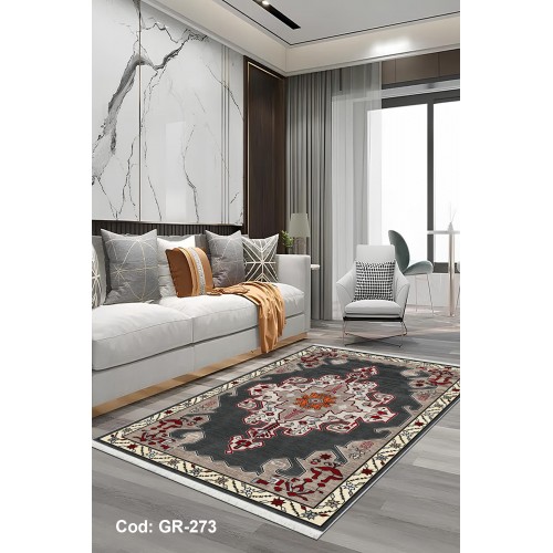Premium Bambu Etnik Desenli Salon Halısı / GR-273 Modeli