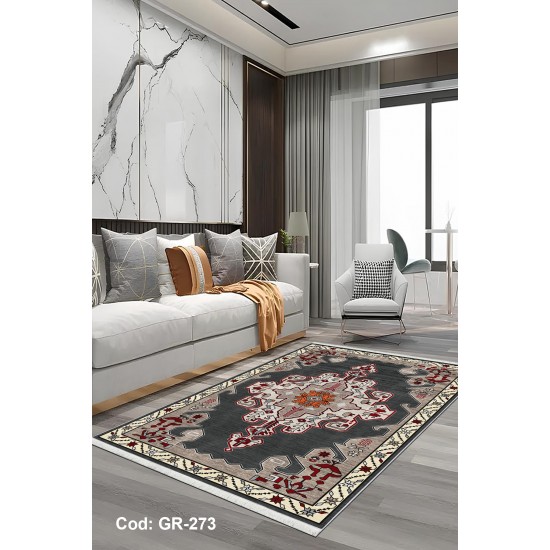 Premium Bambu Etnik Desenli Salon Halısı / GR-273 Modeli