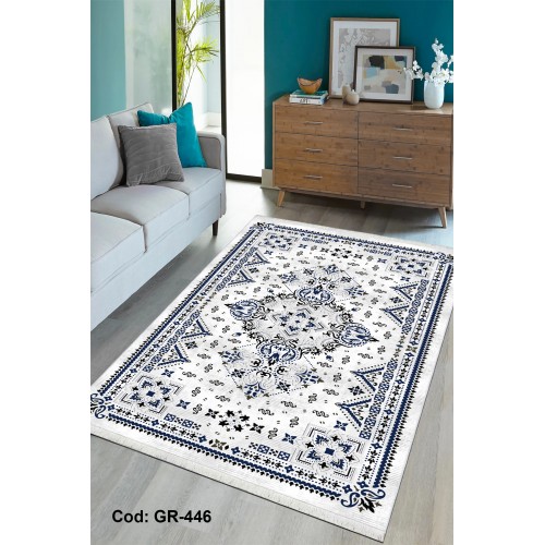 Premium Bambu Etnik Desenli Salon Halısı / GR-446 Modeli
