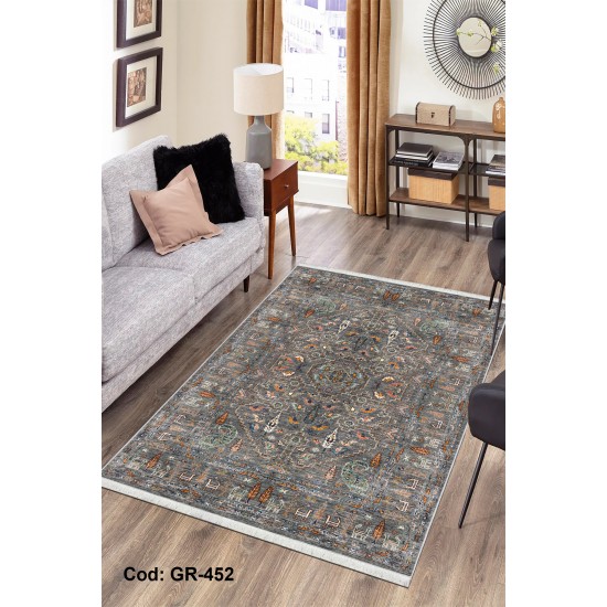 Premium Bambu Etnik Desenli Salon Halısı / GR-452 Modeli