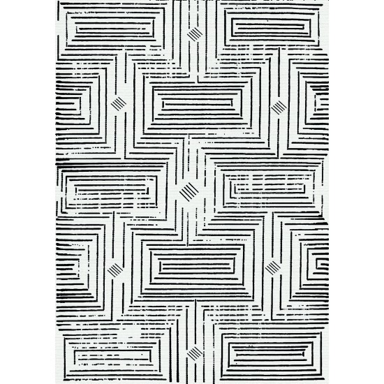 Premium Bambu Geometrik Desenli Salon Halısı / GR-314 Modeli
