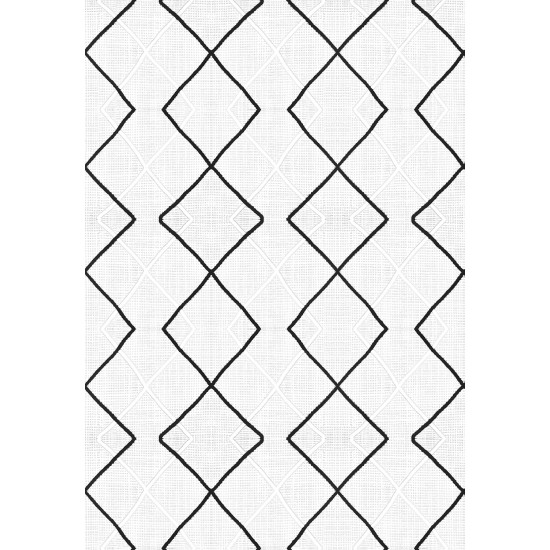 Premium Bambu Geometrik Desenli Salon Halısı / GR-316 Modeli
