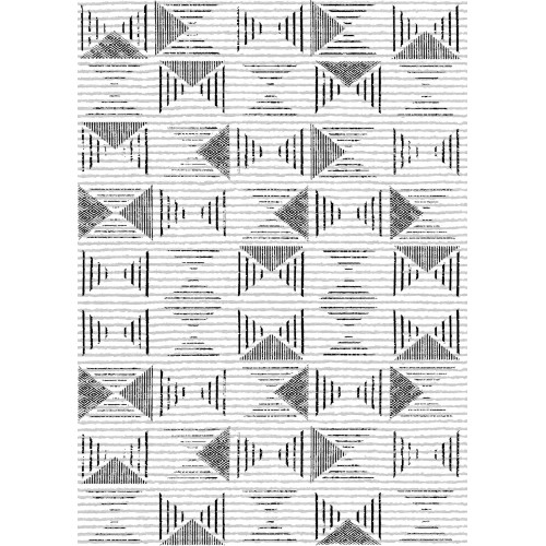 Premium Bambu Geometrik Desenli Salon Halısı / GR-329 Modeli