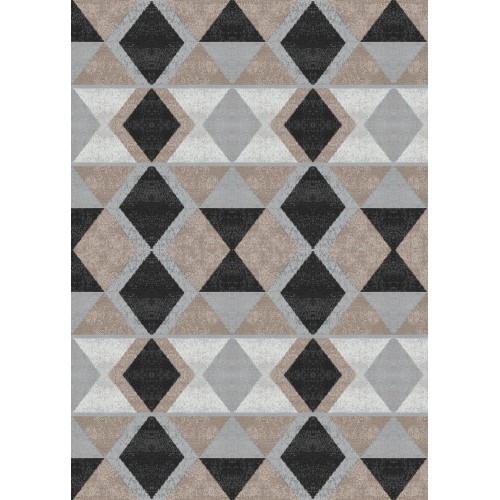 Premium Bambu Geometrik Desenli Salon Halısı / GR-343 Modeli