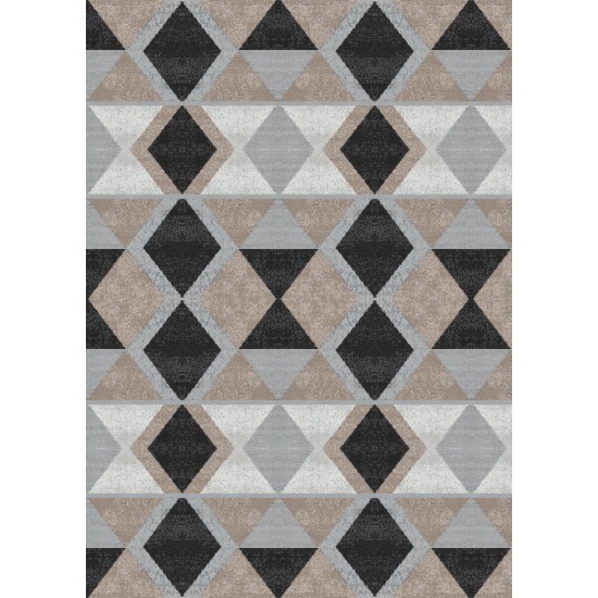 Premium Bambu Geometrik Desenli Salon Halısı / GR-343 Modeli