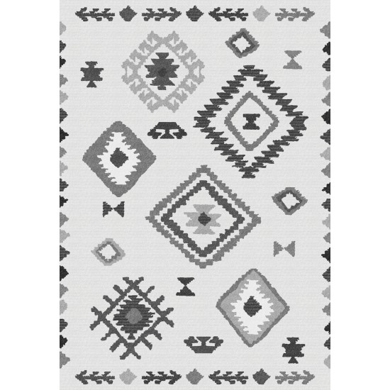 Premium Bambu Geometrik Desenli Salon Halısı / GR-459 Modeli