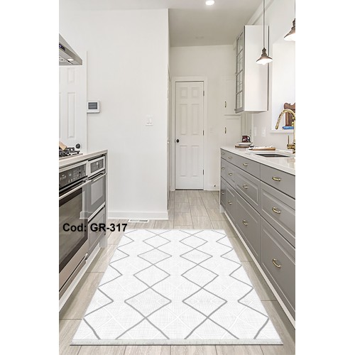 Premium Bambu Geometrik Desenli Salon Halısı / GR-317 Modeli