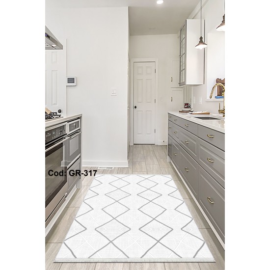 Premium Bambu Geometrik Desenli Salon Halısı / GR-317 Modeli
