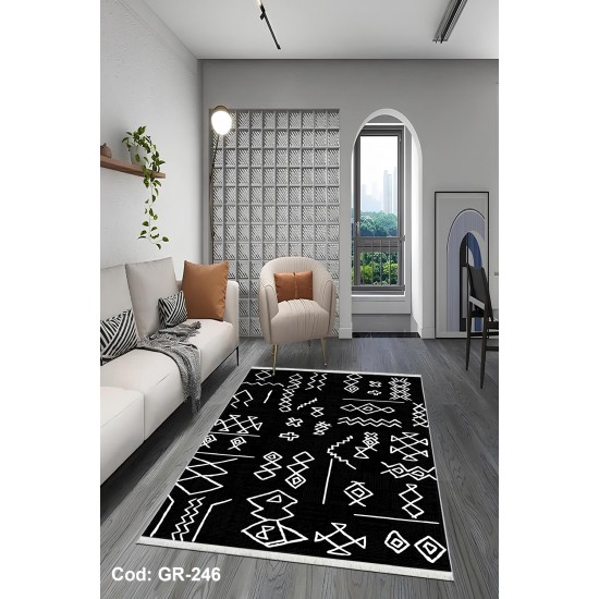 Premium Bambu İskandinav Desenli Salon Halısı / GR-245 Modeli