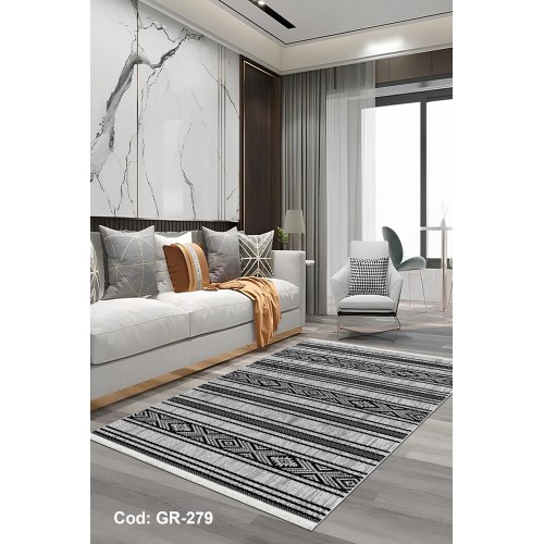 Premium Bambu İskandinav Desenli Salon Halısı / GR-279 Modeli