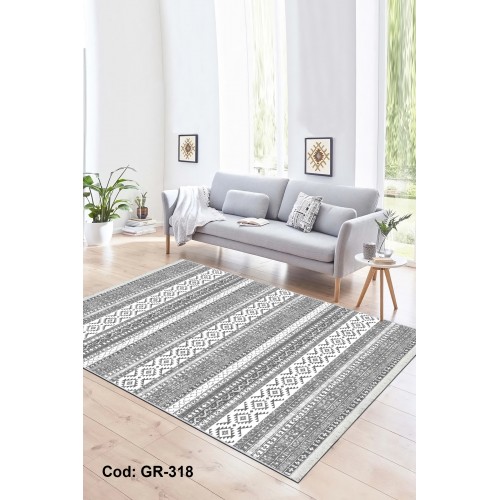 Premium Bambu İskandinav Desenli Salon Halısı / GR-318 Modeli