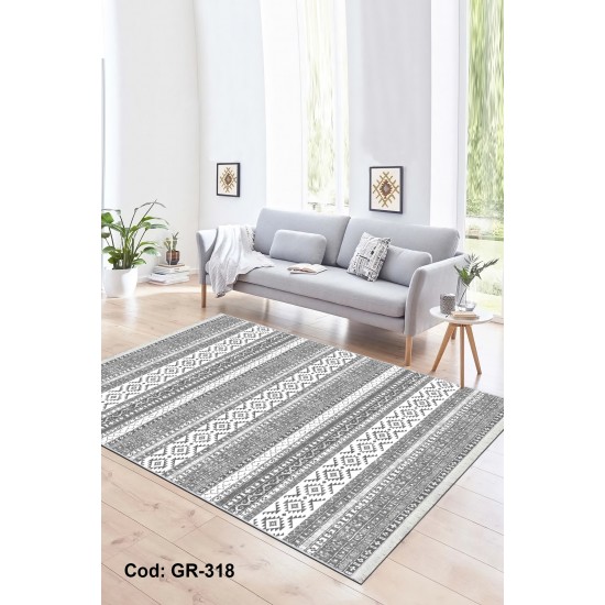 Premium Bambu İskandinav Desenli Salon Halısı / GR-318 Modeli