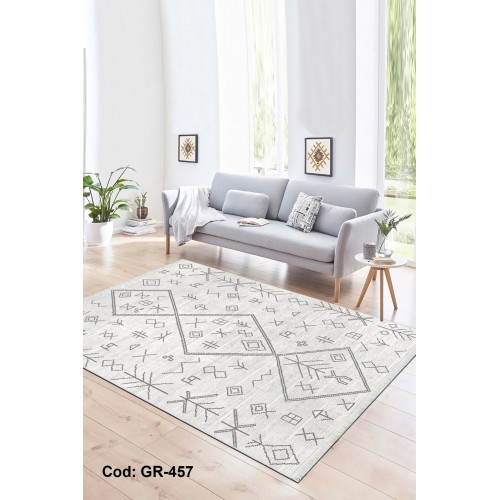 Premium Bambu İskandinav Desenli Salon Halısı / GR-457 Modeli